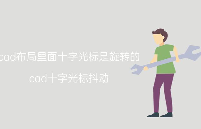 cad布局里面十字光标是旋转的 cad十字光标抖动？